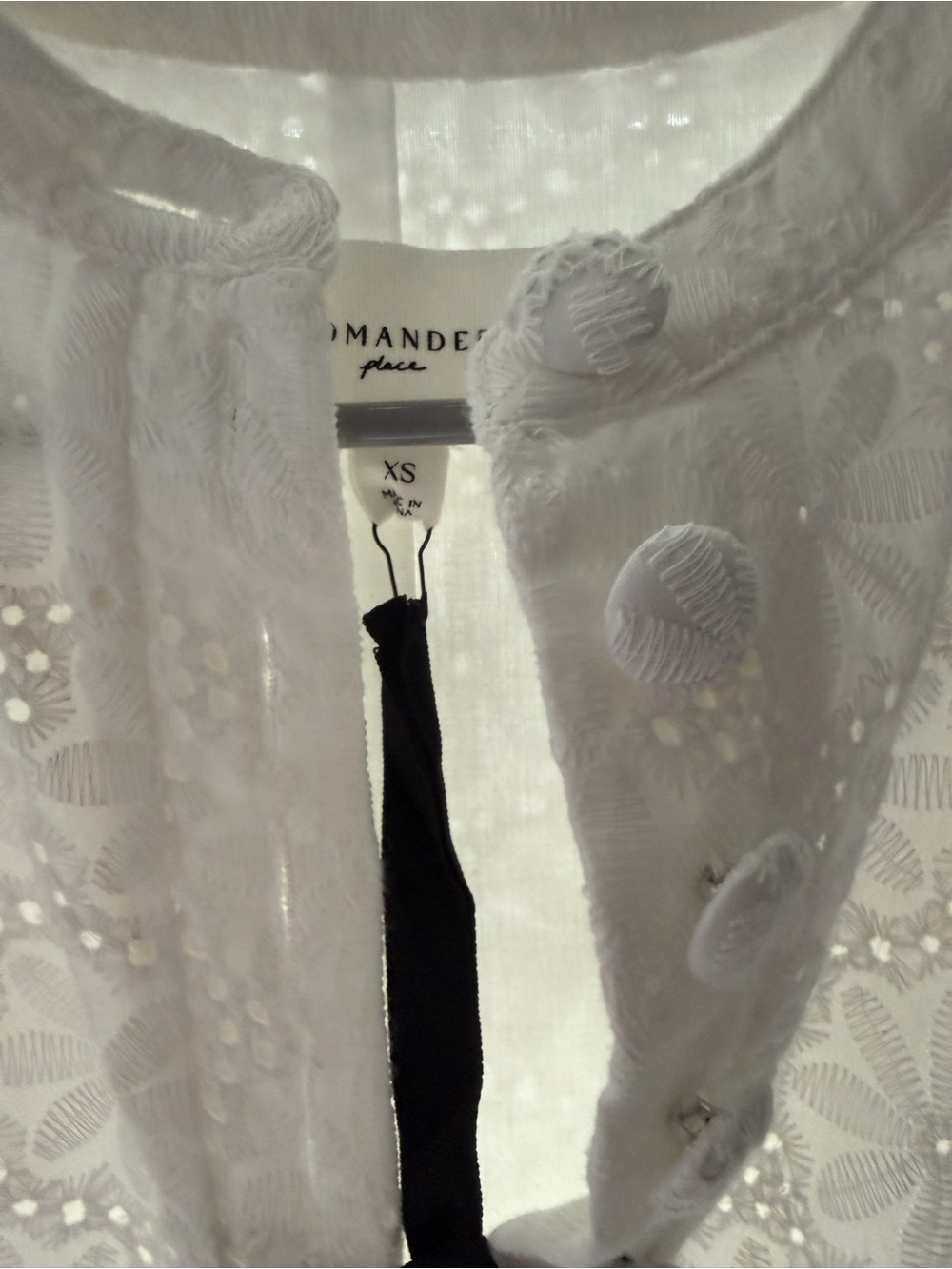Pomander Place White Eyelet Floral Midi Dress - Picture 3 of 3
